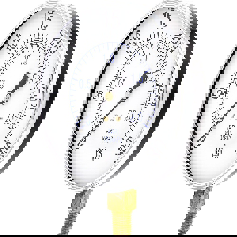 Pressure Gauges; Gauge Type: Utility Gauge ; Scale Type: Dual ; Accuracy (%): 3-2-3% ; Dial Type: Analog ; Thread Type: 1/4